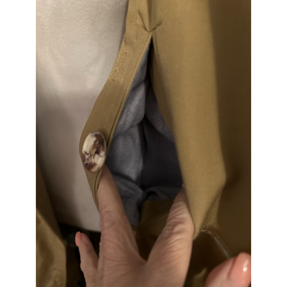 Vintage Men’s Large Trench Coat Double Breasted No Lining Size 42R - Picture 6 of 11